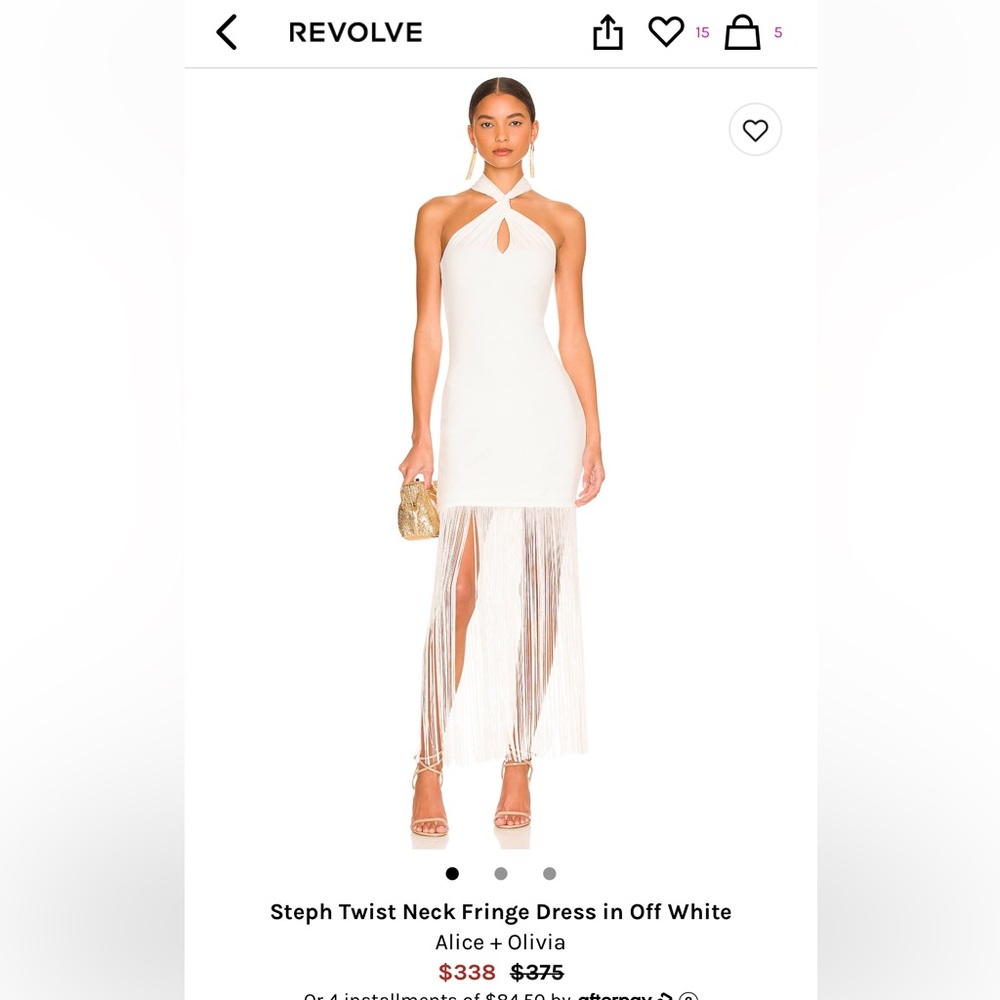 NWOT Alice + Olivia Steph Twist Neck Dress